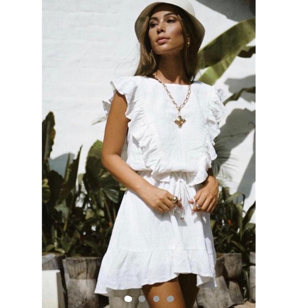 Sabo Skirt Rosita White Ruffle Dress